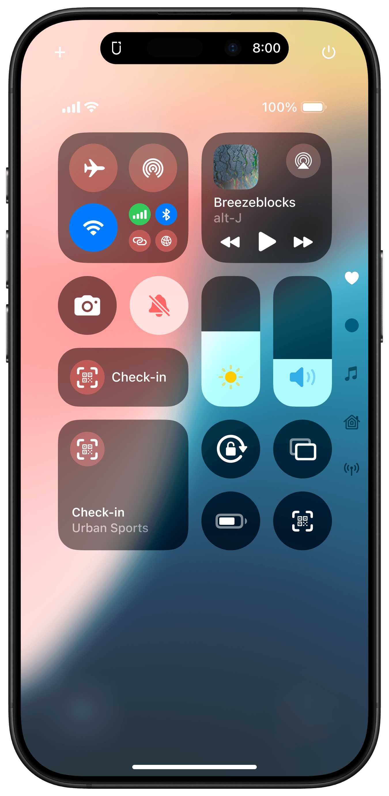 Urban Sports Club control center shortcut concept