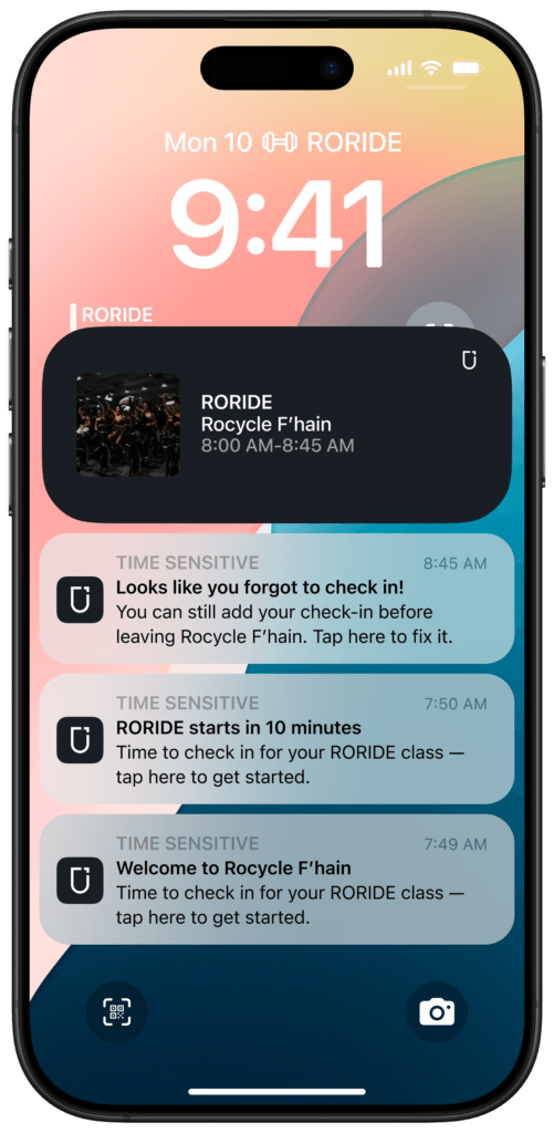 Expanded Urban Sports Club notification concept