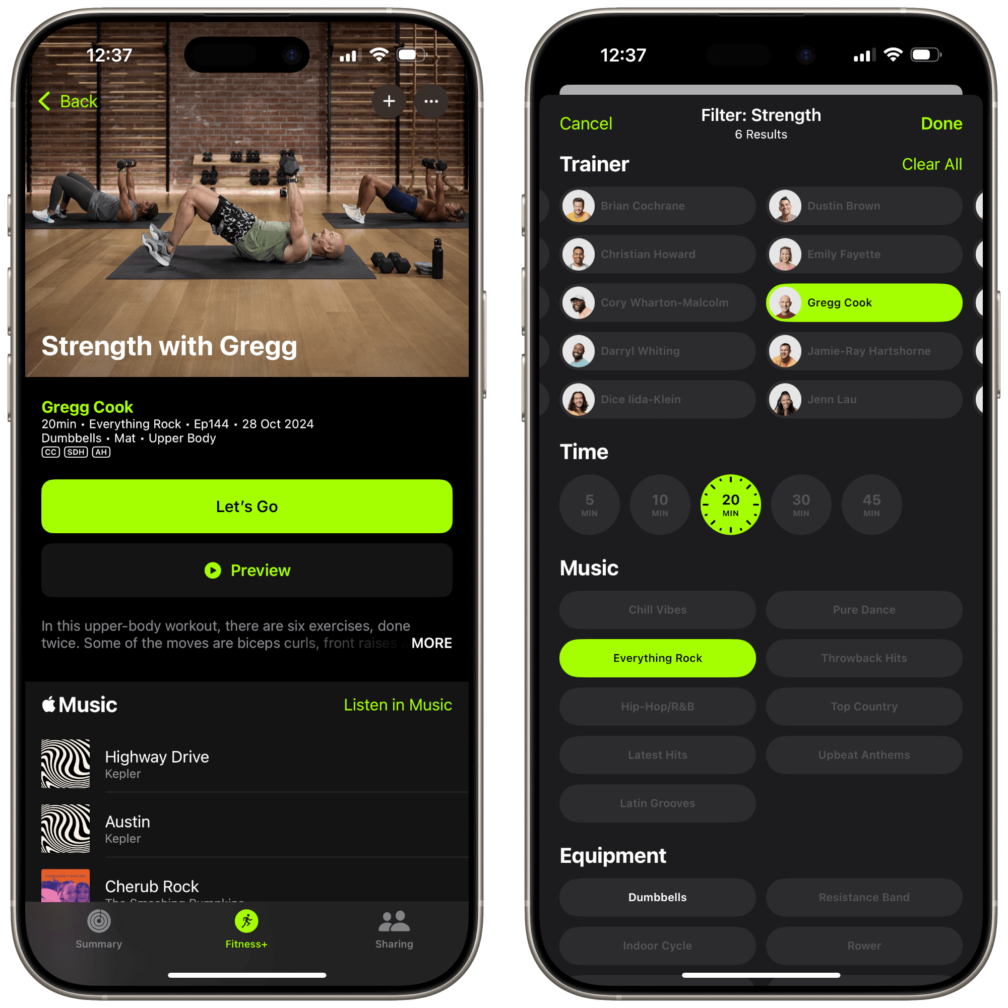 apple fitness plus strength