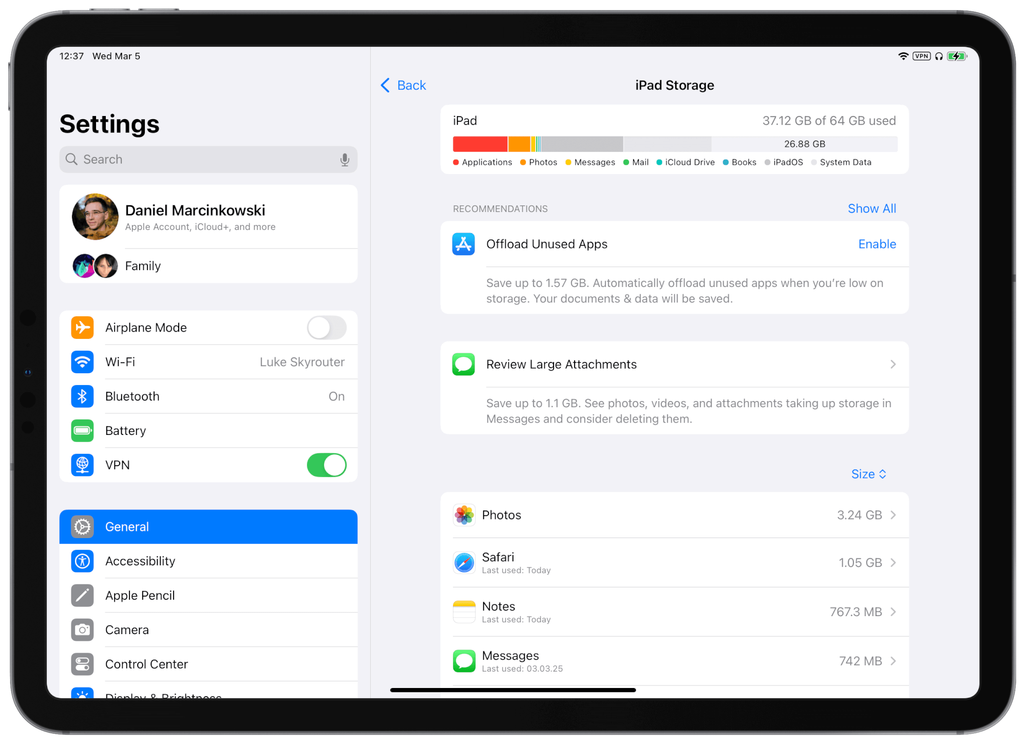 ipad storage